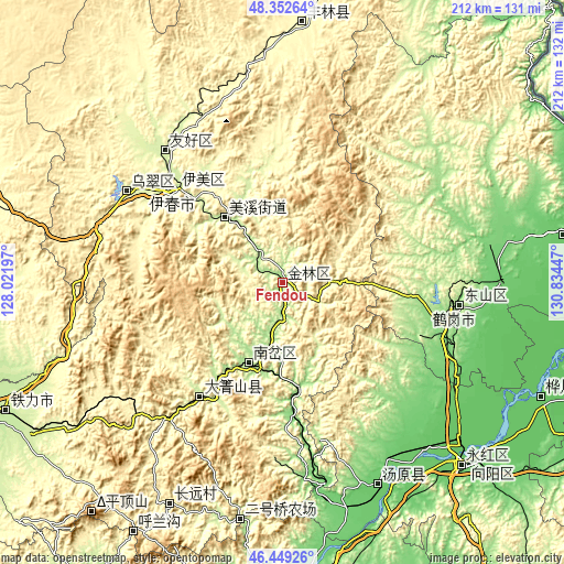 Topographic map of Fendou
