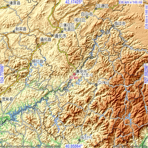 Topographic map of Ji’an