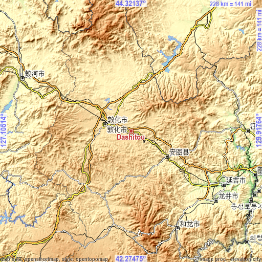 Topographic map of Dashitou