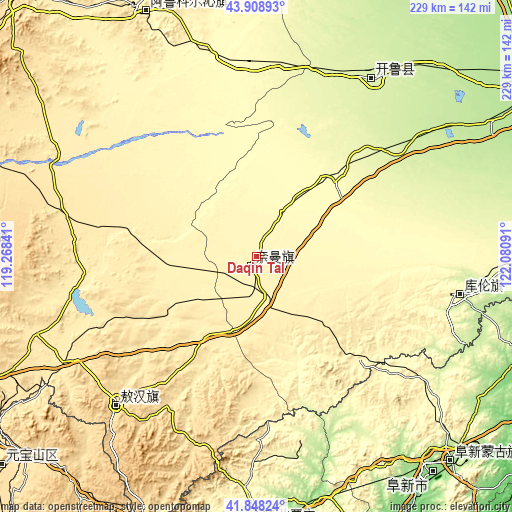 Topographic map of Daqin Tal