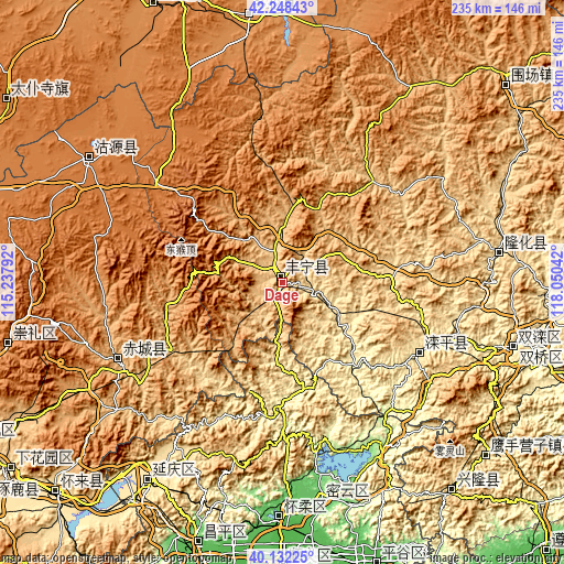 Topographic map of Dage