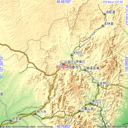 Topographic map of Shuguang