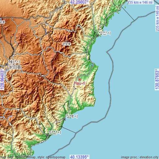 Topographic map of Hau-ri