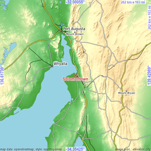 Topographic map of Solomontown