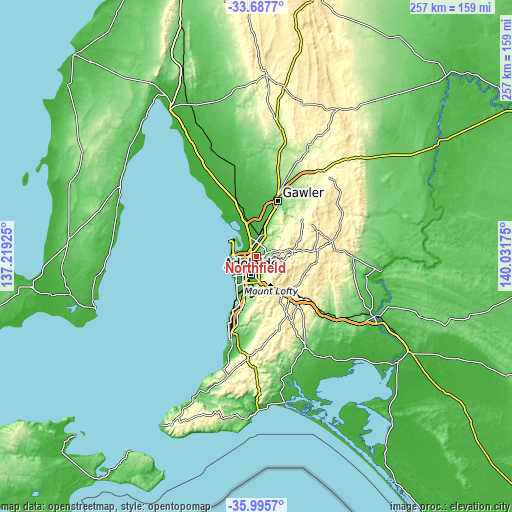 Topographic map of Northfield