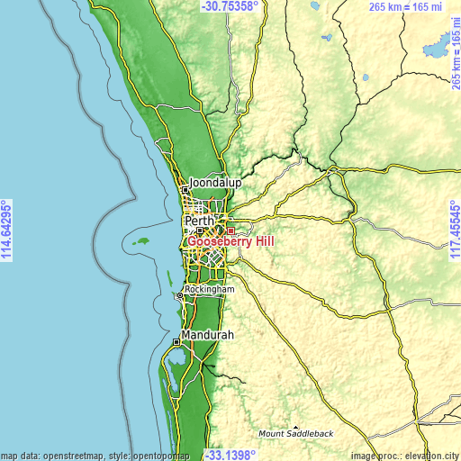 Topographic map of Gooseberry Hill