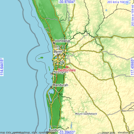 Topographic map of Bedfordale