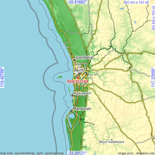 Topographic map of Applecross