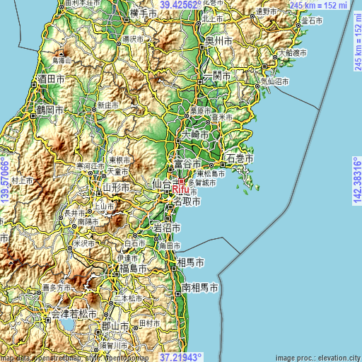 Topographic map of Rifu
