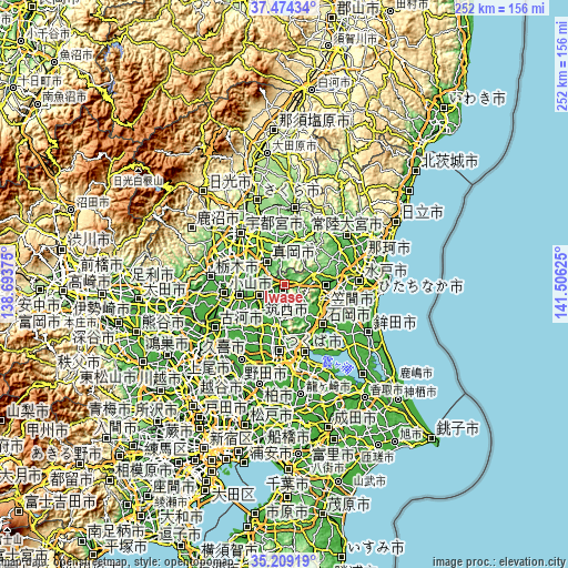 Topographic map of Iwase