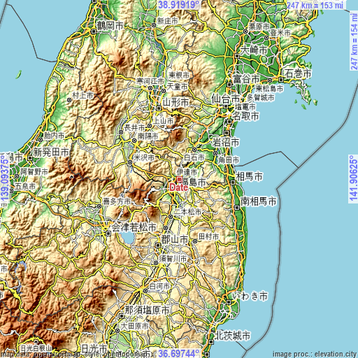 Topographic map of Date