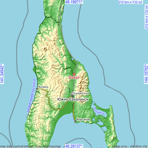 Topographic map of Sokol