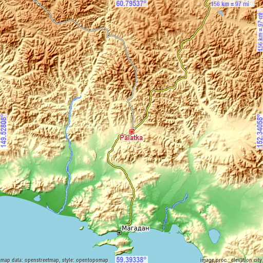 Topographic map of Palatka