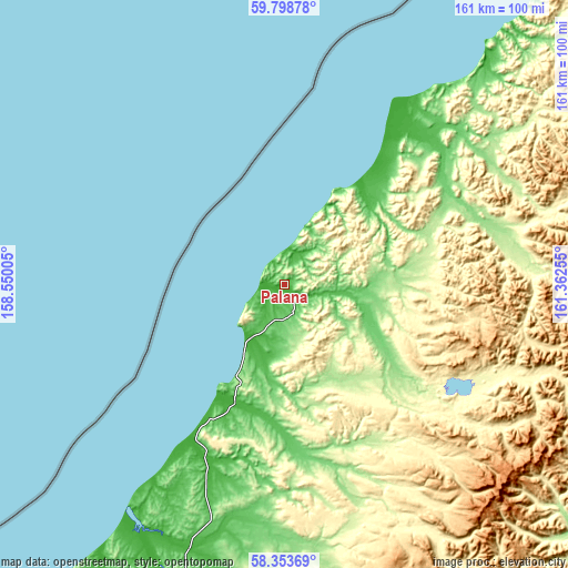 Topographic map of Palana