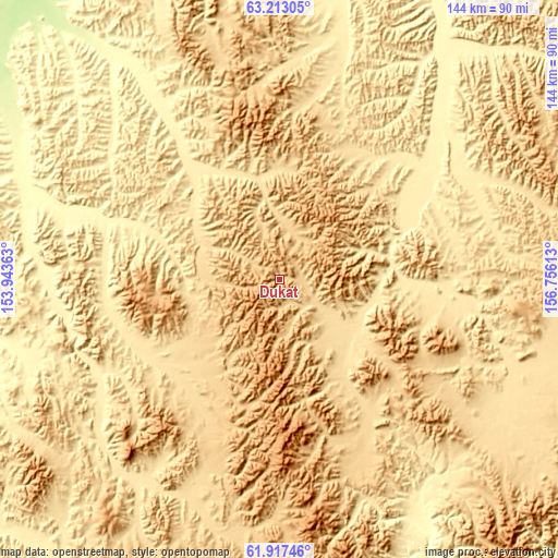 Topographic map of Dukat
