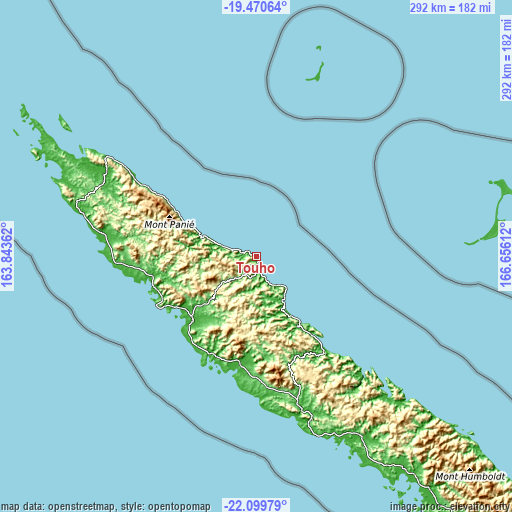 Topographic map of Touho