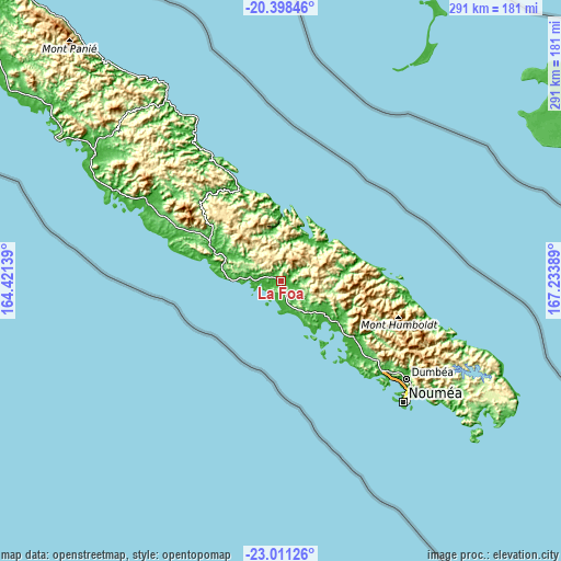 Topographic map of La Foa