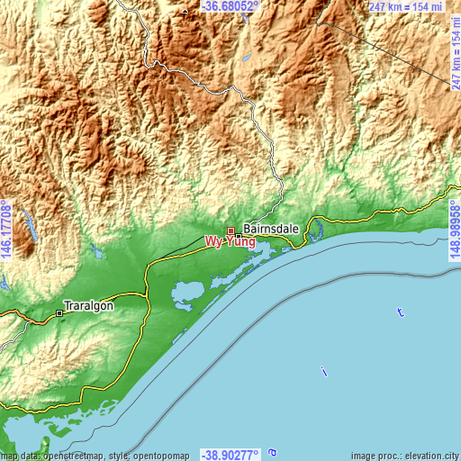 Topographic map of Wy Yung