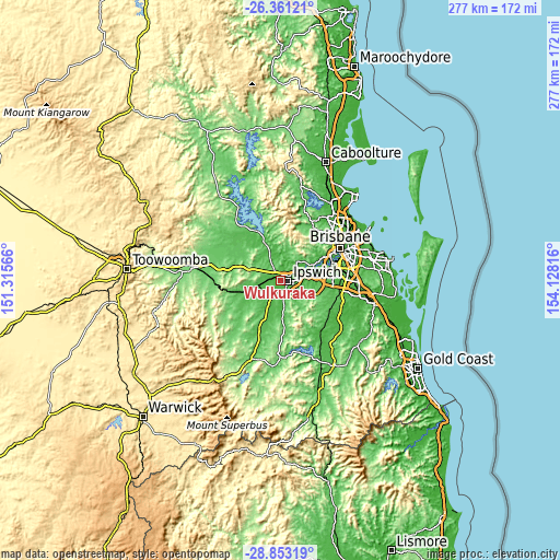 Topographic map of Wulkuraka