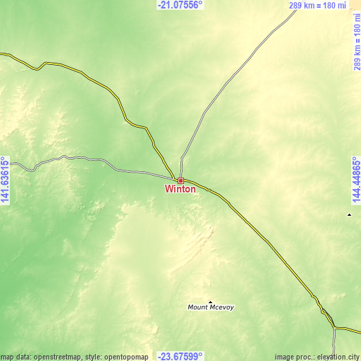 Topographic map of Winton