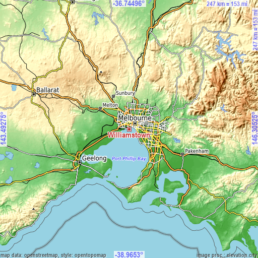Topographic map of Williamstown