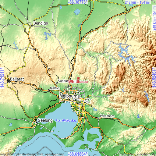 Topographic map of Whittlesea