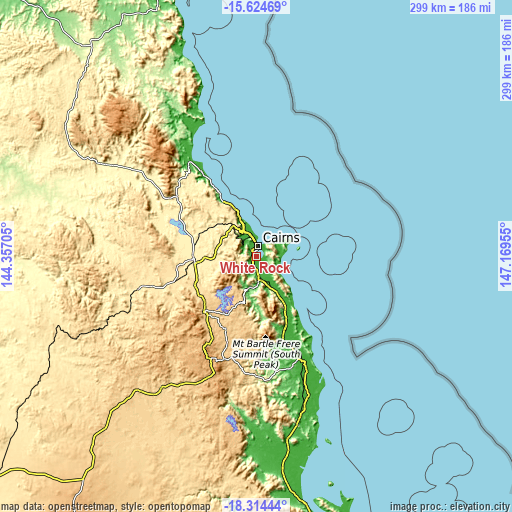 Topographic map of White Rock