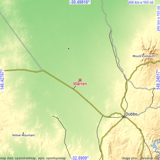 Topographic map of Warren