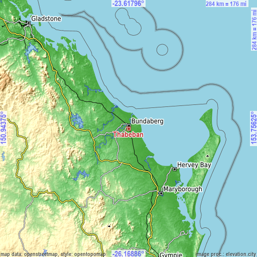 Topographic map of Thabeban