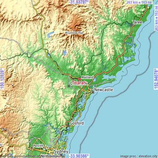 Topographic map of Telarah