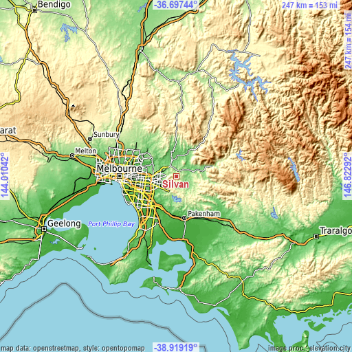 Topographic map of Silvan