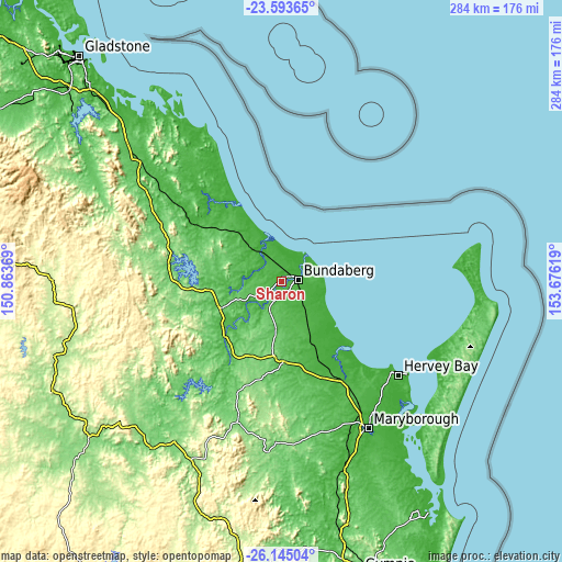 Topographic map of Sharon