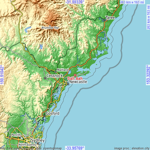 Topographic map of Salt Ash