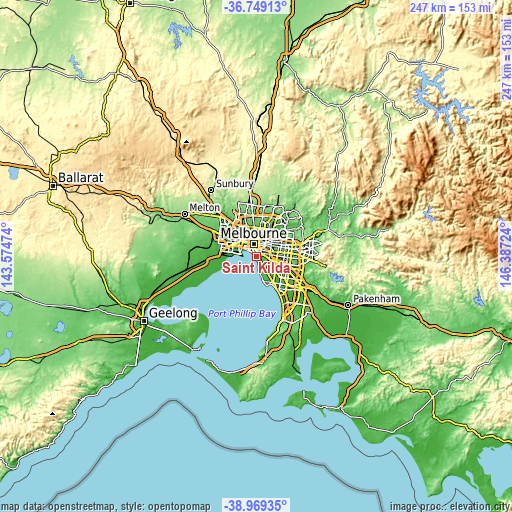 Topographic map of Saint Kilda