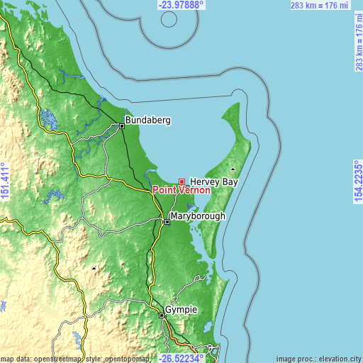 Topographic map of Point Vernon