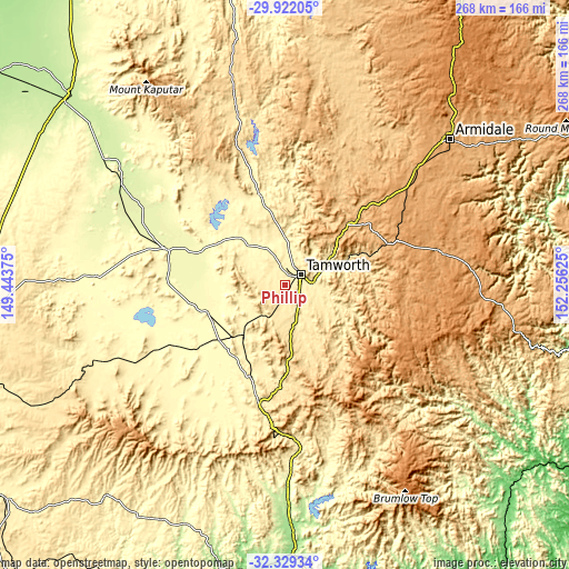 Topographic map of Phillip