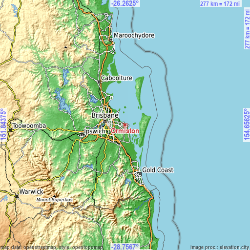 Topographic map of Ormiston