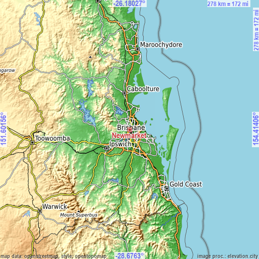 Topographic map of Newmarket