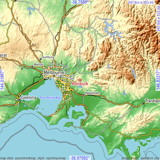 Topographic map of Monbulk