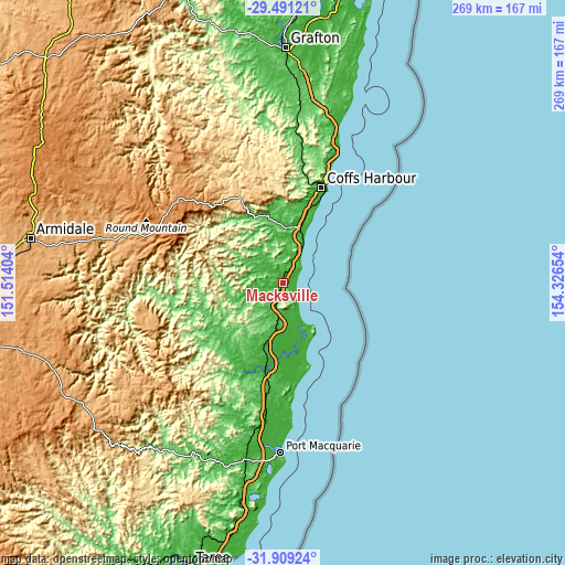 Topographic map of Macksville