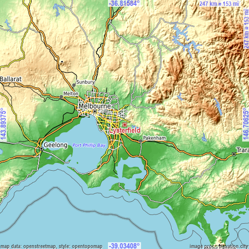 Topographic map of Lysterfield