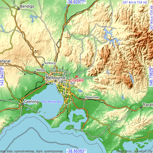 Topographic map of Lilydale