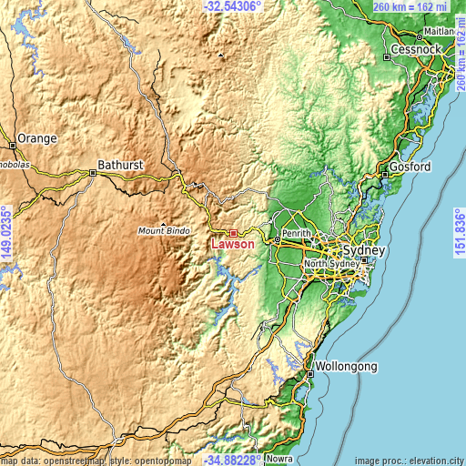 Topographic map of Lawson