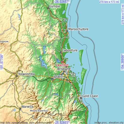 Topographic map of Lawnton