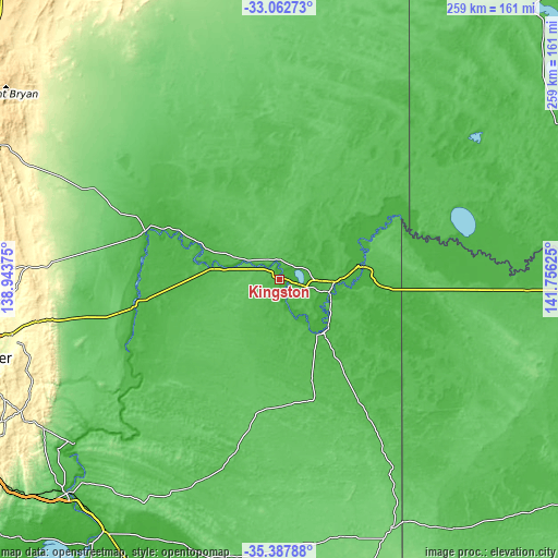 Topographic map of Kingston