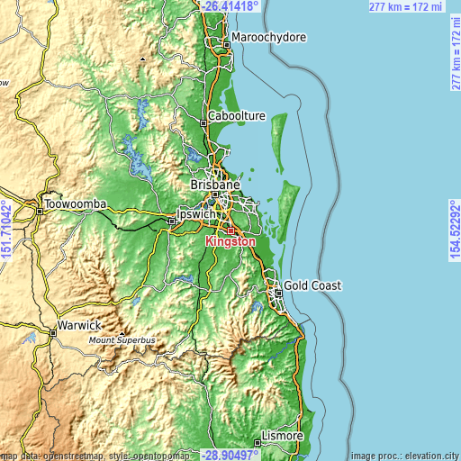 Topographic map of Kingston