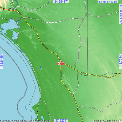 Topographic map of Keith