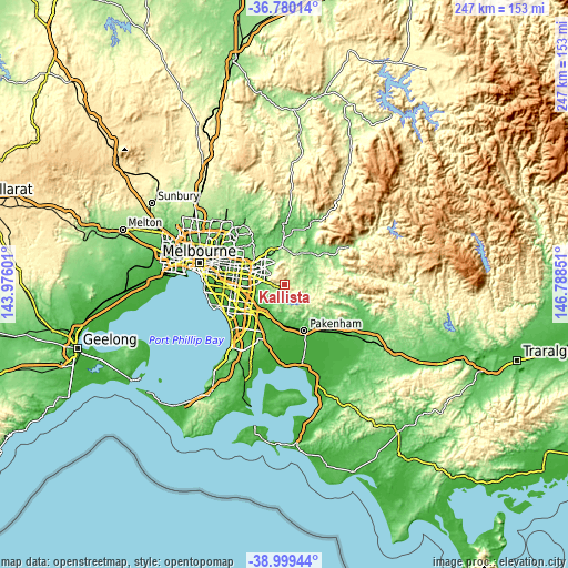 Topographic map of Kallista