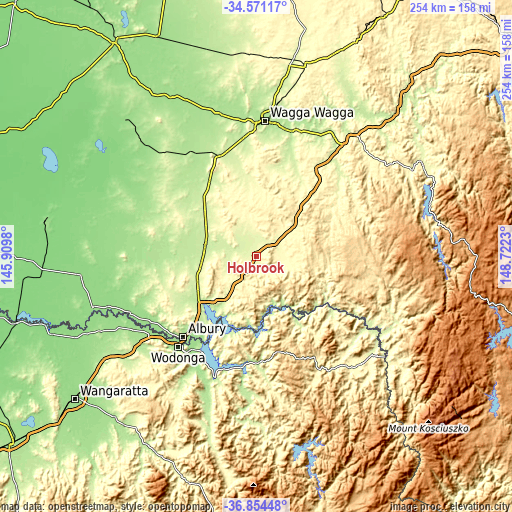 Topographic map of Holbrook