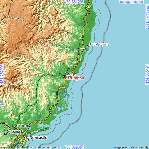 Topographic map of Harrington